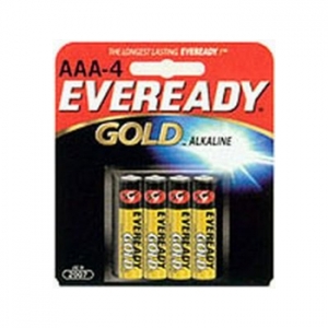 4 PACK AAA GOLD ALKALINE BATTERIES