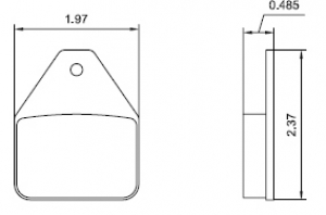 LEFT FRONT TITANIUM PAD