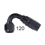 -8 BLACK 120 DEGREE  END FOR S/S HOSE