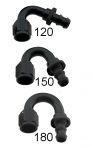 120,150,180 DEGREE -8 BLACK PUSH-ON HOSE ENDS