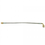 BRAIDED STAINLESS LINE -3 W/ONE 90 DEGREE END 12"