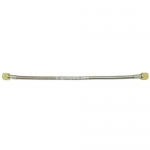 BRAIDED STAINLESS LINE -4 STRAIGHT ENDS 15"